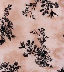 Ultra Femme Vibes Flocked Floral Lace Trim Crop Top