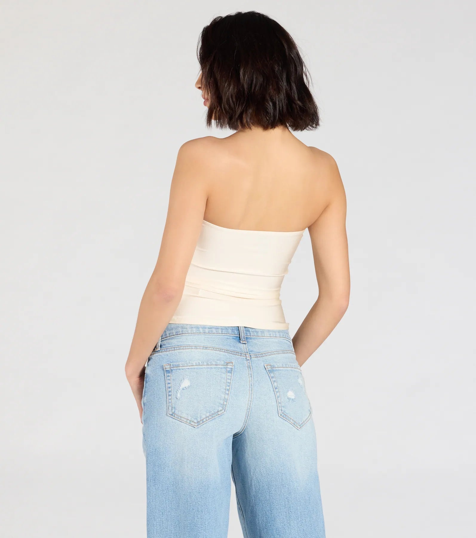 Carefree And Cute Crop Tube Top