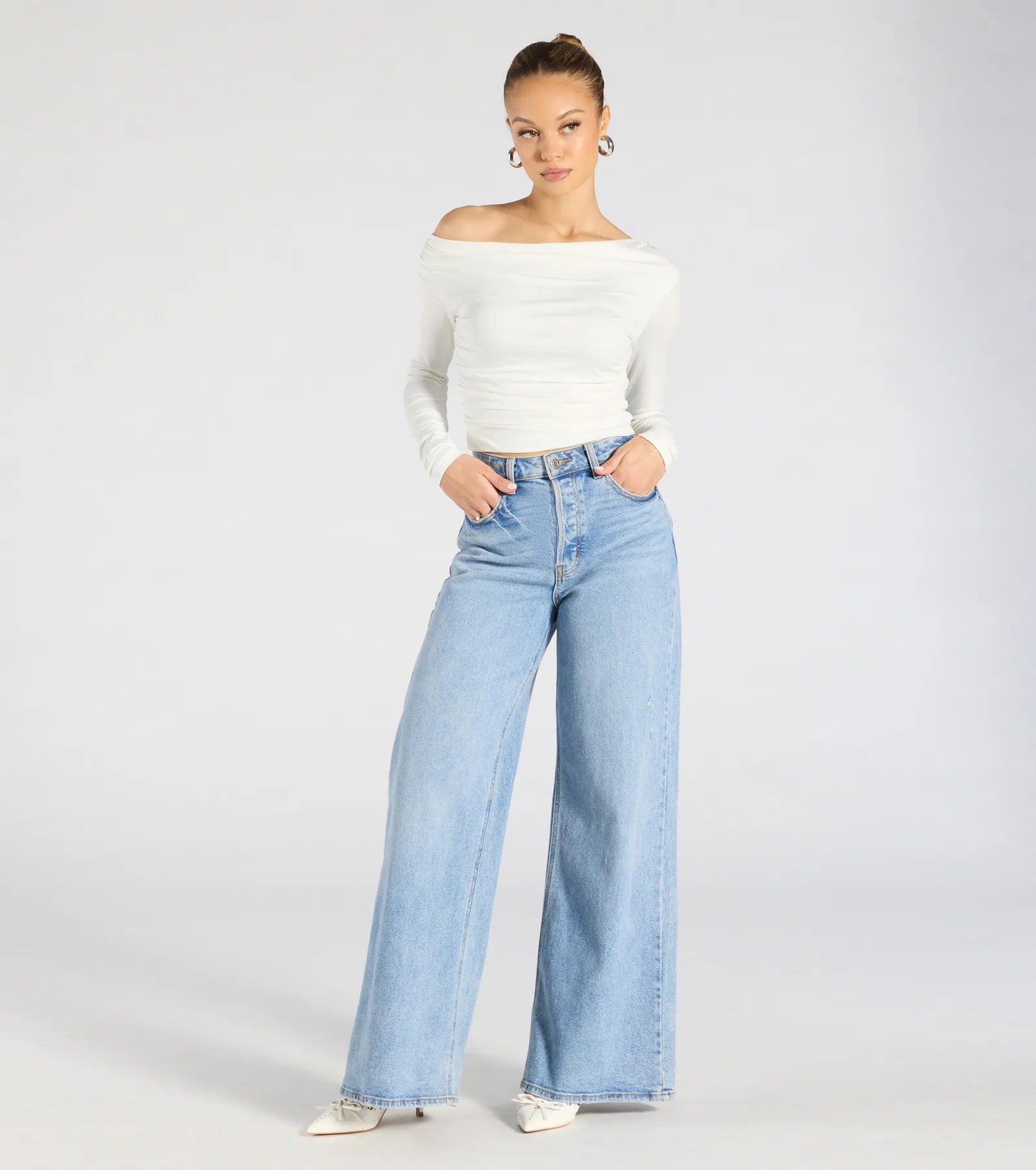All The Love One-Shoulder Tie Back Crop Top