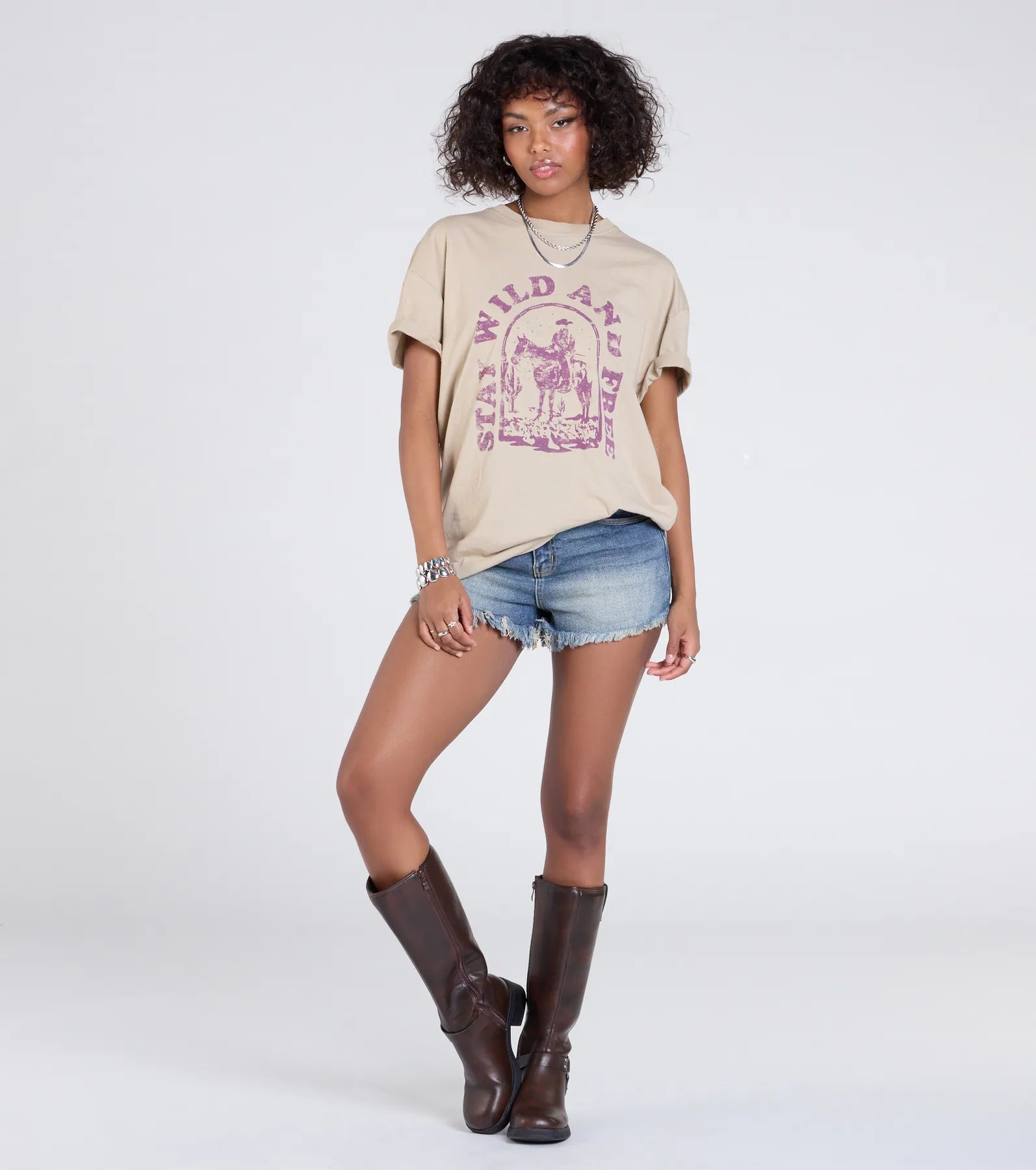 Stay Wild Oversized Graphic Tee
