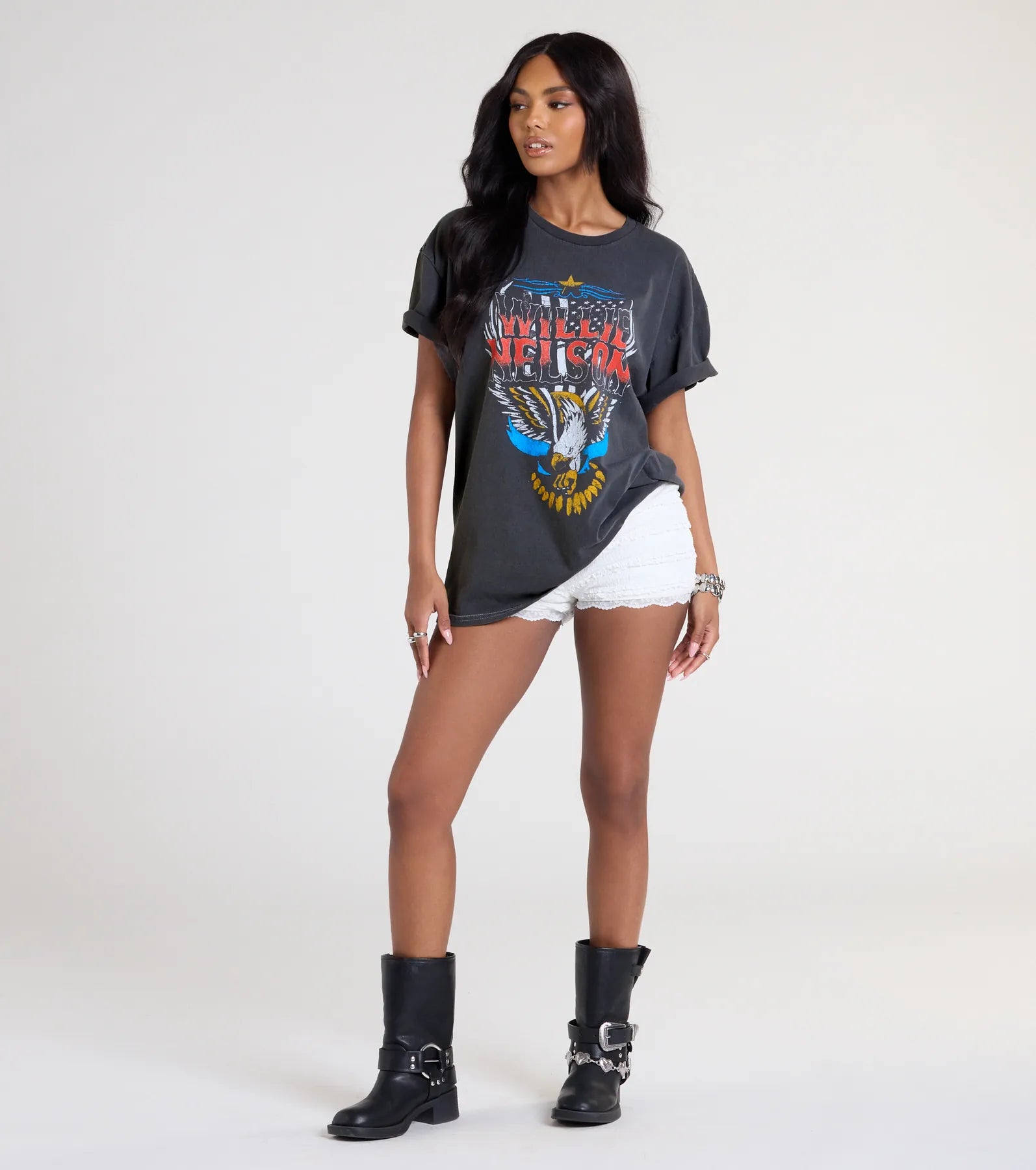 Willie Nelson Graphic Oversized Tee