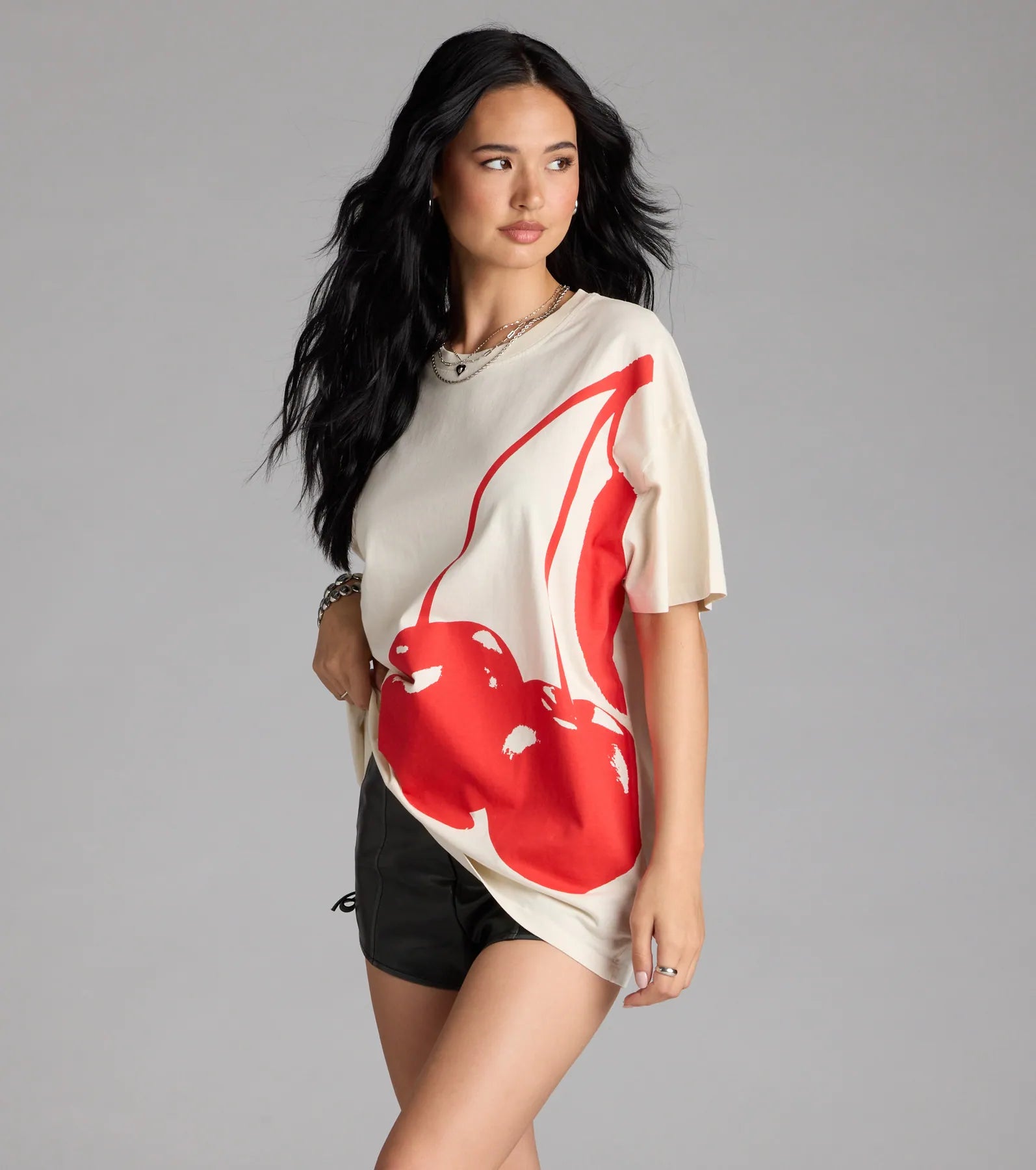 Taste Like Cherries Oversized Graphic Tee