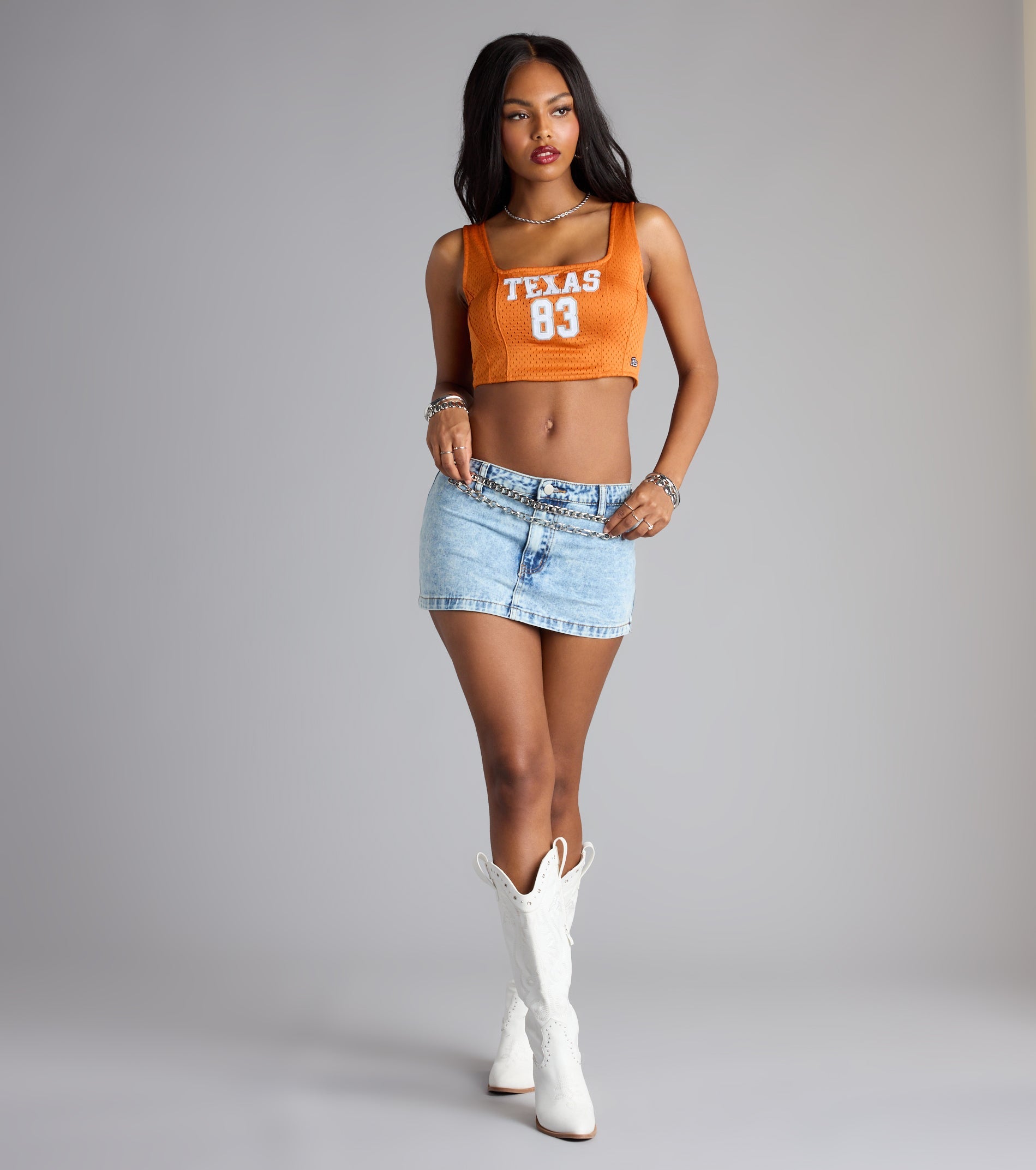 Hook 'Em Hottie Texas© Jersey Corset Crop Top