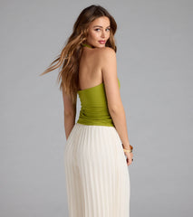 Feel The Vibes Halter V-Neck Crop Top