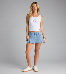 Think Pink Cherry Scoop Neck Tank Top