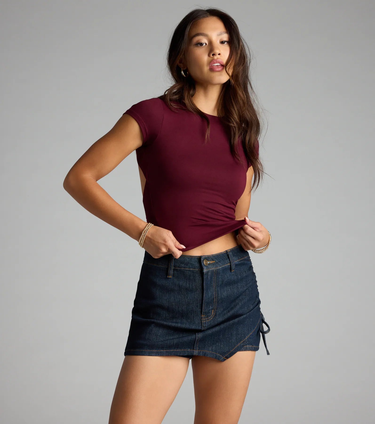 Baby Got Back Basic Crew Neck Crop Tee