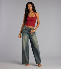 Twist and Turn Halter Crop Top