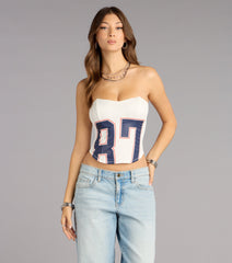 Game On Jersey 87 Corset Top