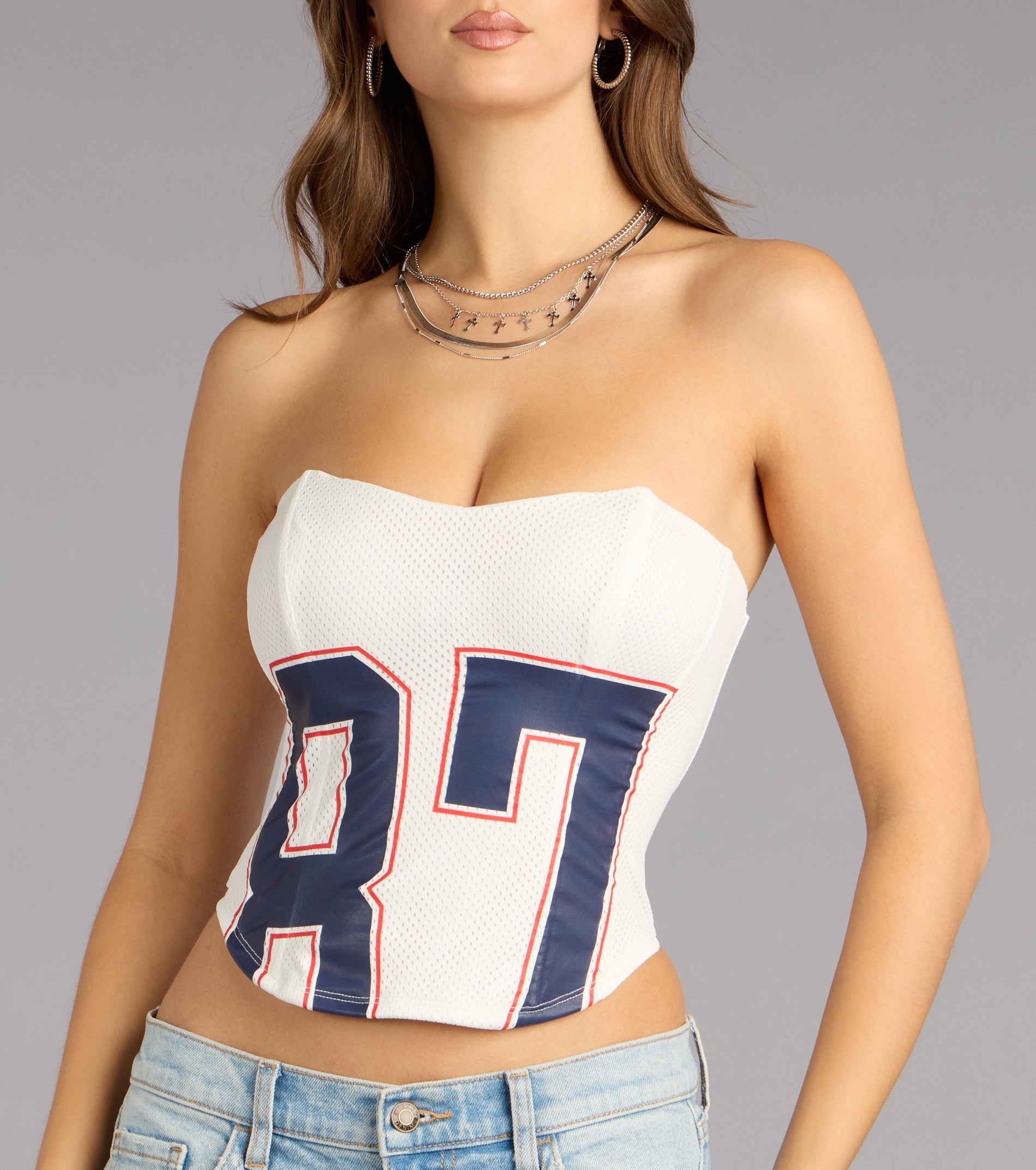Game On Jersey 87 Corset Top