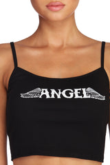 Angel Wings Cropped Tank Top