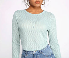 Thinking About You Ribbed Crop Top
