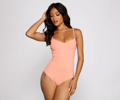 Essential Ribbed Knit Compression Bodysuit