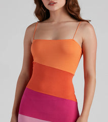 Color Story Square Neck Short Dress