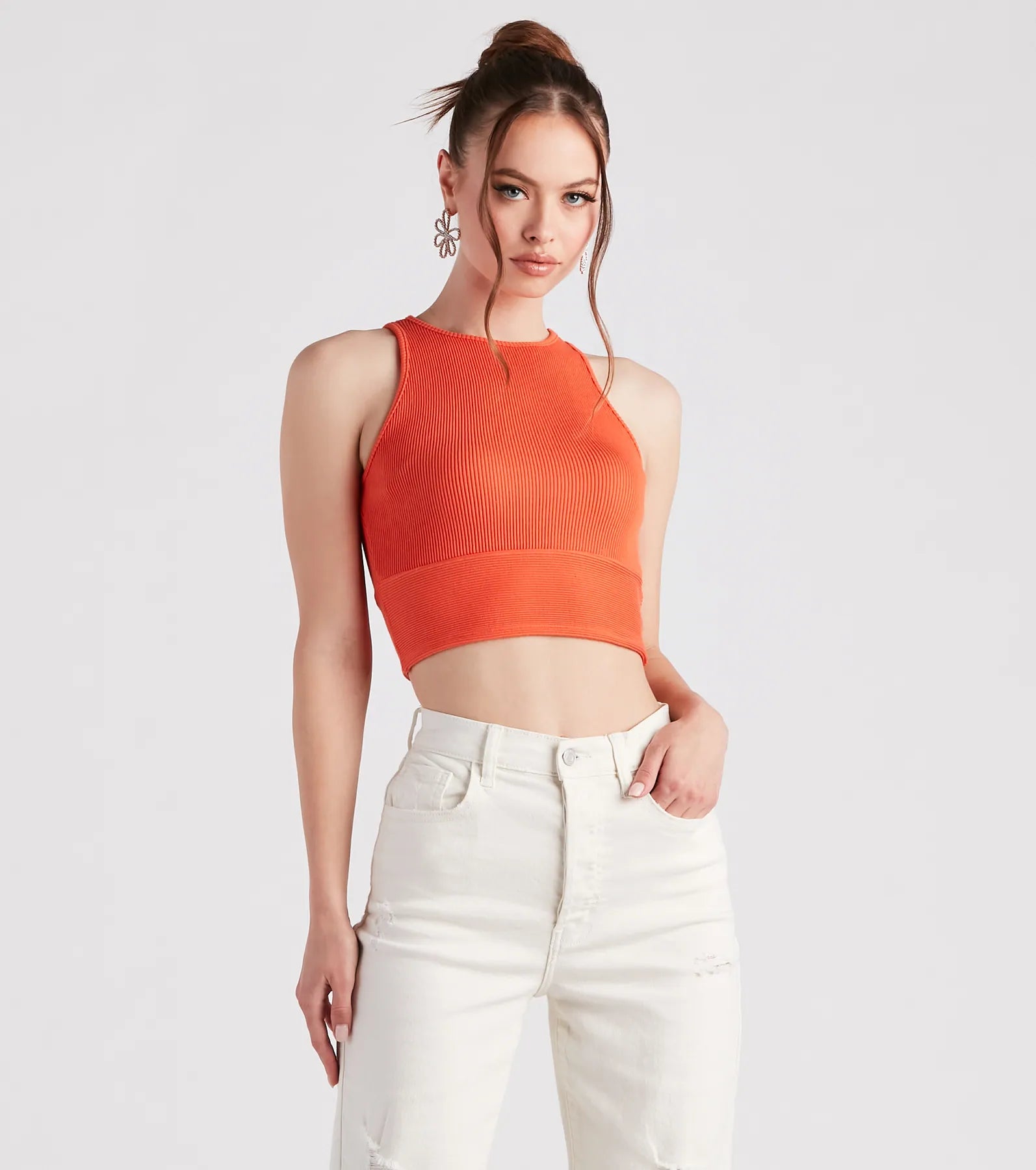 Hit Up The Basic Sleeveless Crop Top