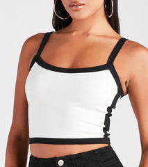 Retro Street Style Tank Crop Top