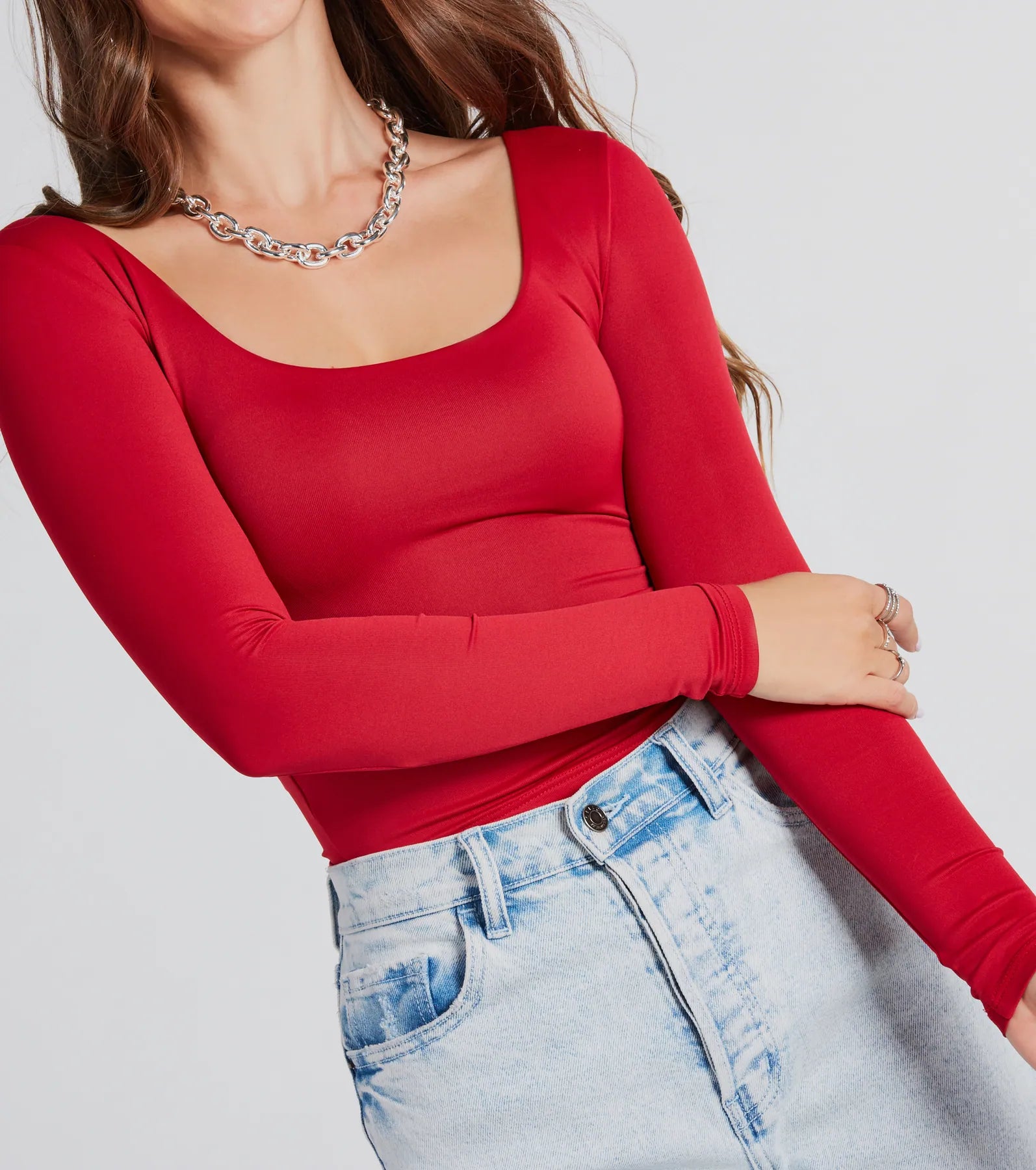 Clean Lines Scoop Neck Seamless Top