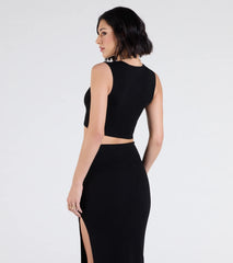 Elevated Era Ribbed Knit Cropped Tank Top