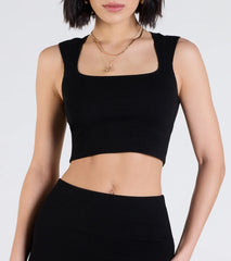 Elevated Era Ribbed Knit Cropped Tank Top