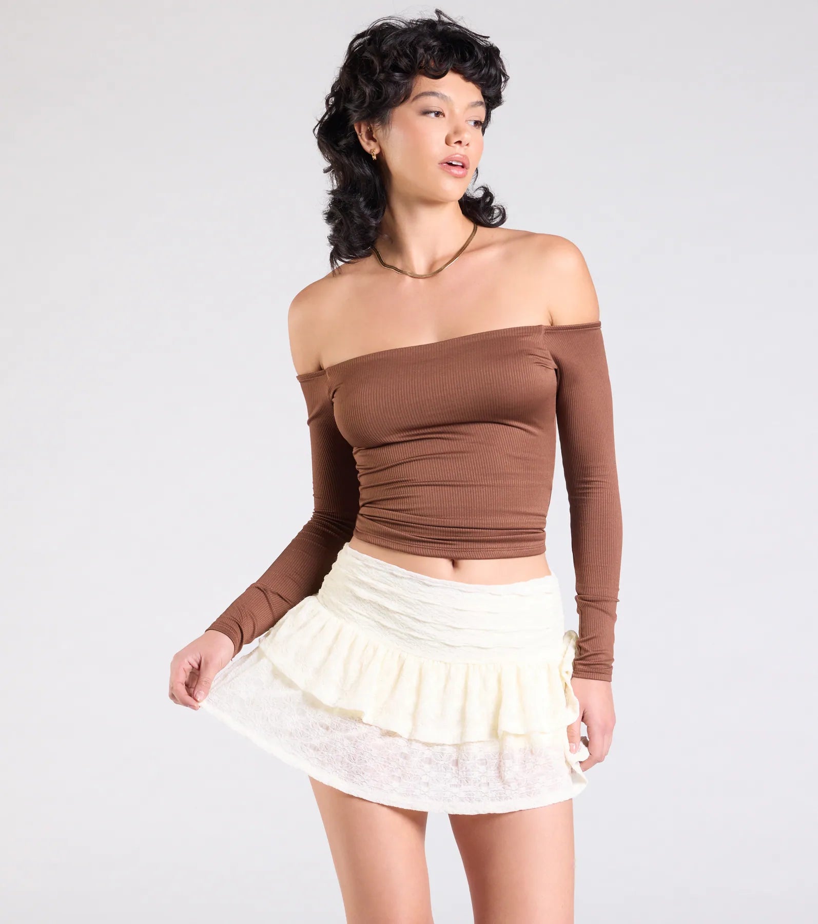 Simply Elevated Off-The-Shoulder Smooth Knit Top