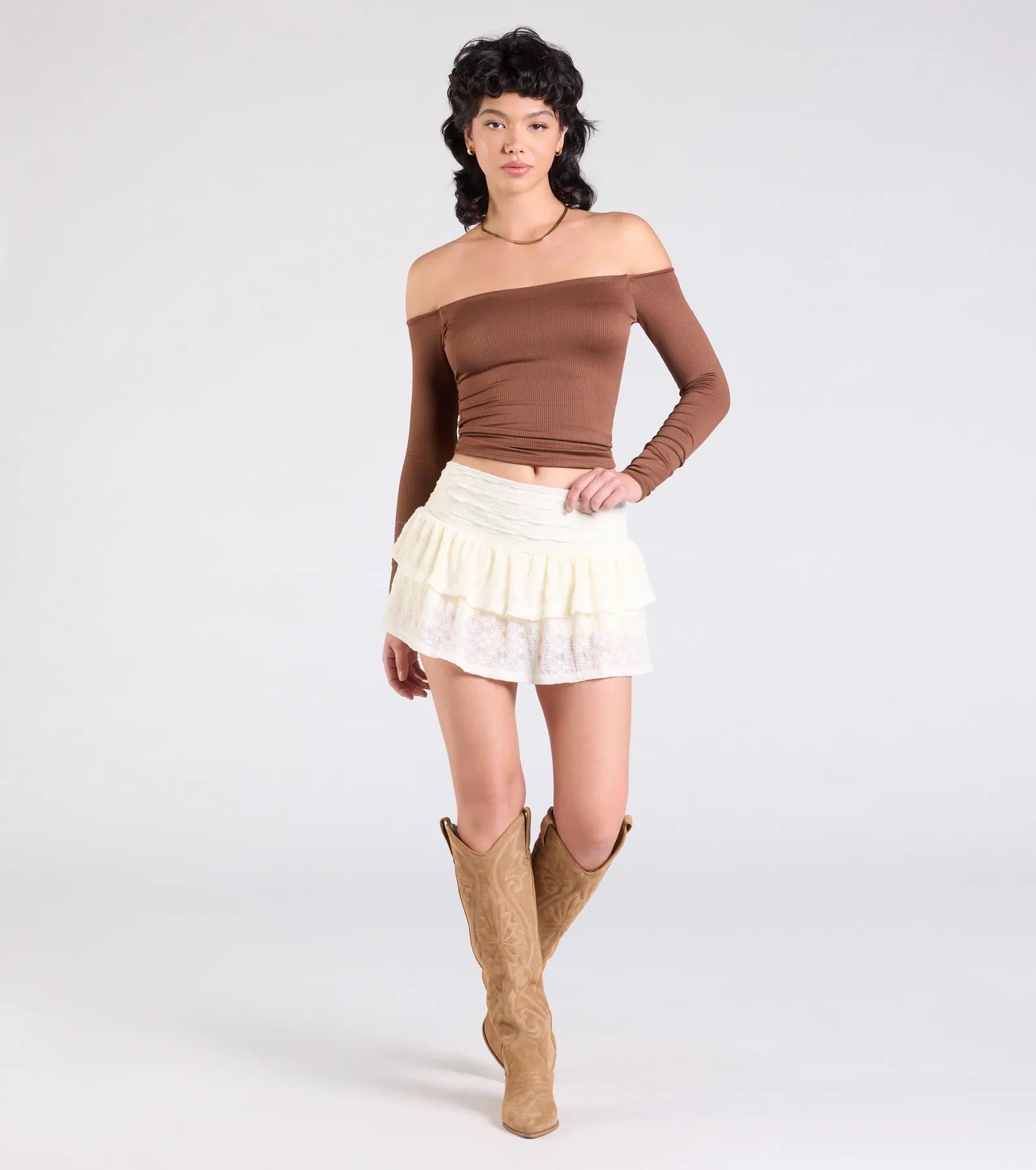 Simply Elevated Off-The-Shoulder Smooth Knit Top