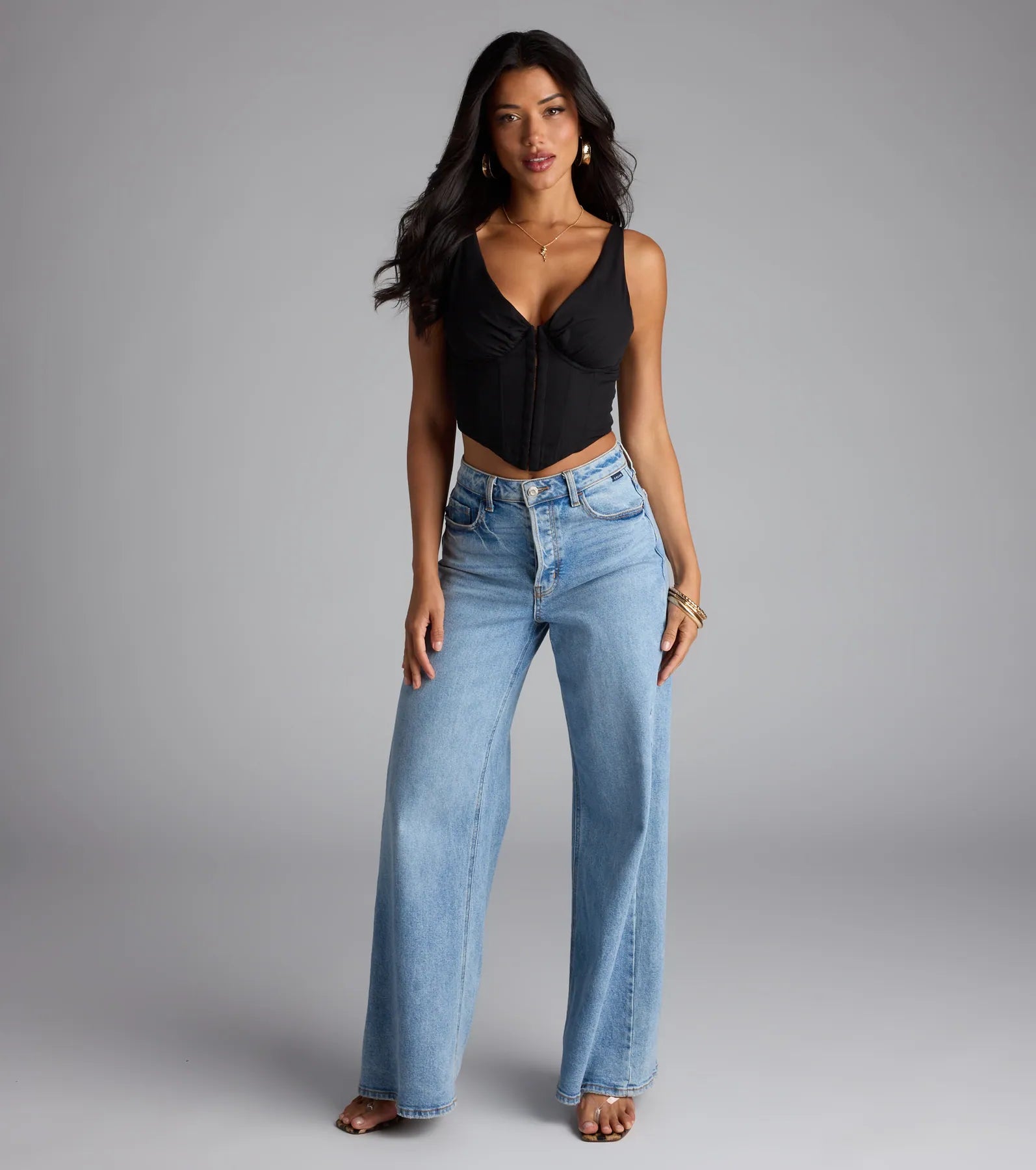 On Repeat V-Neck Corset Top