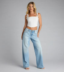 Sweet on You Lace-Up Corset Top