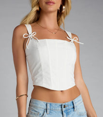 Sweet on You Lace-Up Corset Top