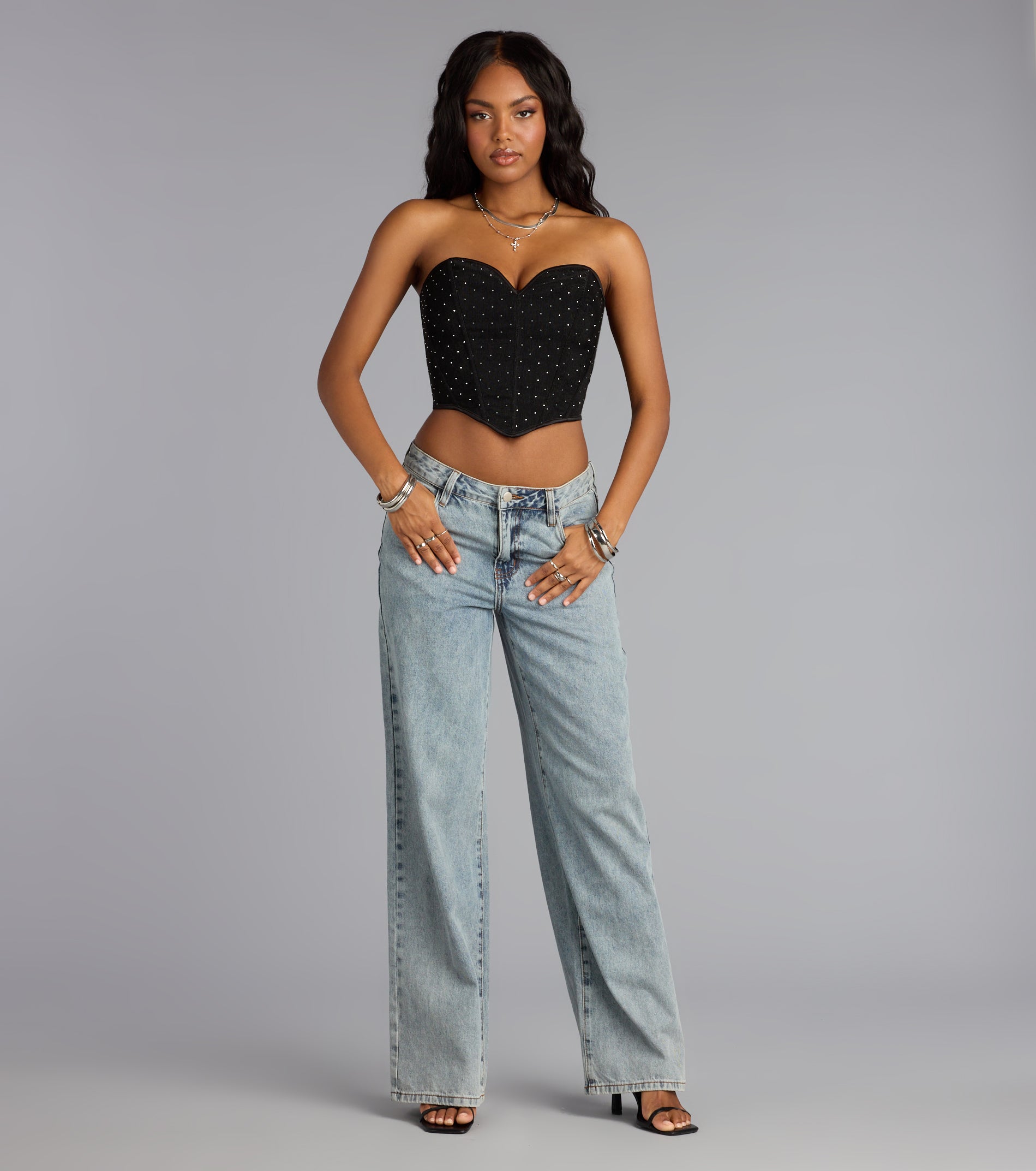 Lace Me in Luxe Rhinestone Corset Top