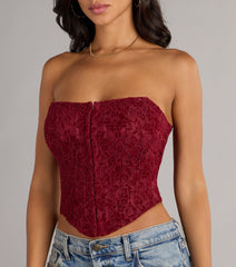 Sweet Obsession Strapless Lace Corset Top