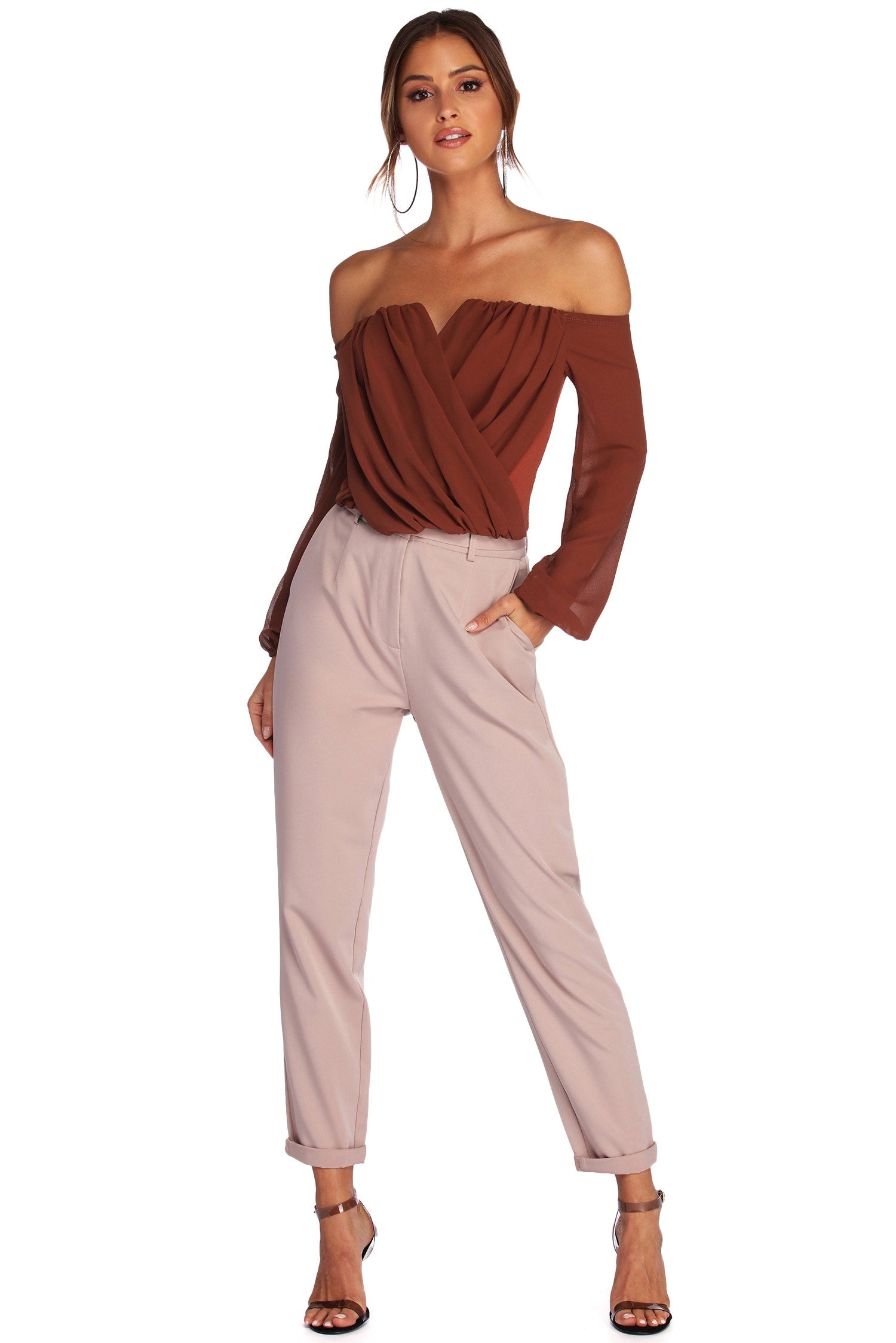 Sophisticated In Chiffon Strapless Top