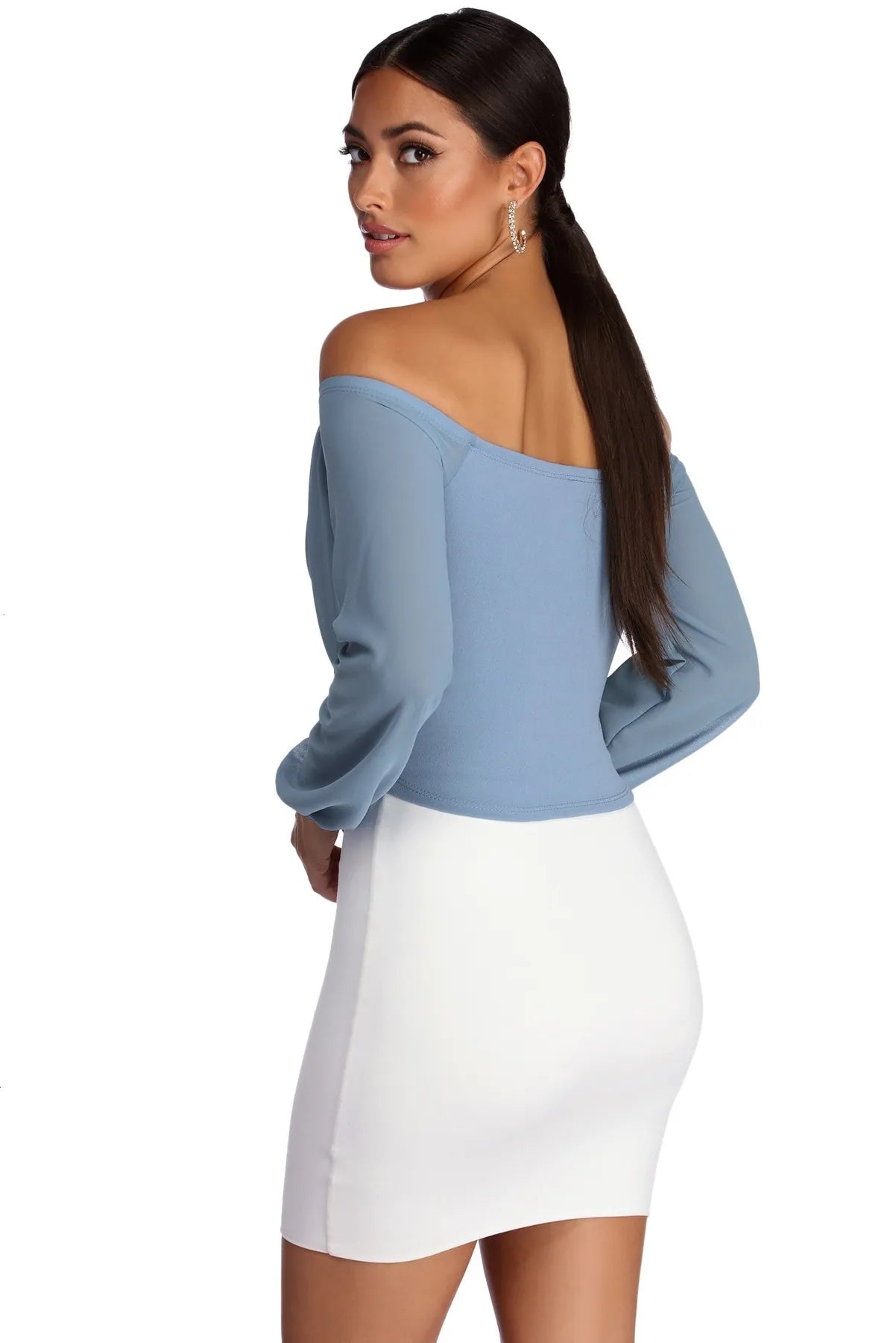 Sophisticated In Chiffon Strapless Top