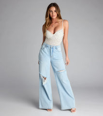 Twisted Angel Embroidered Bodysuit