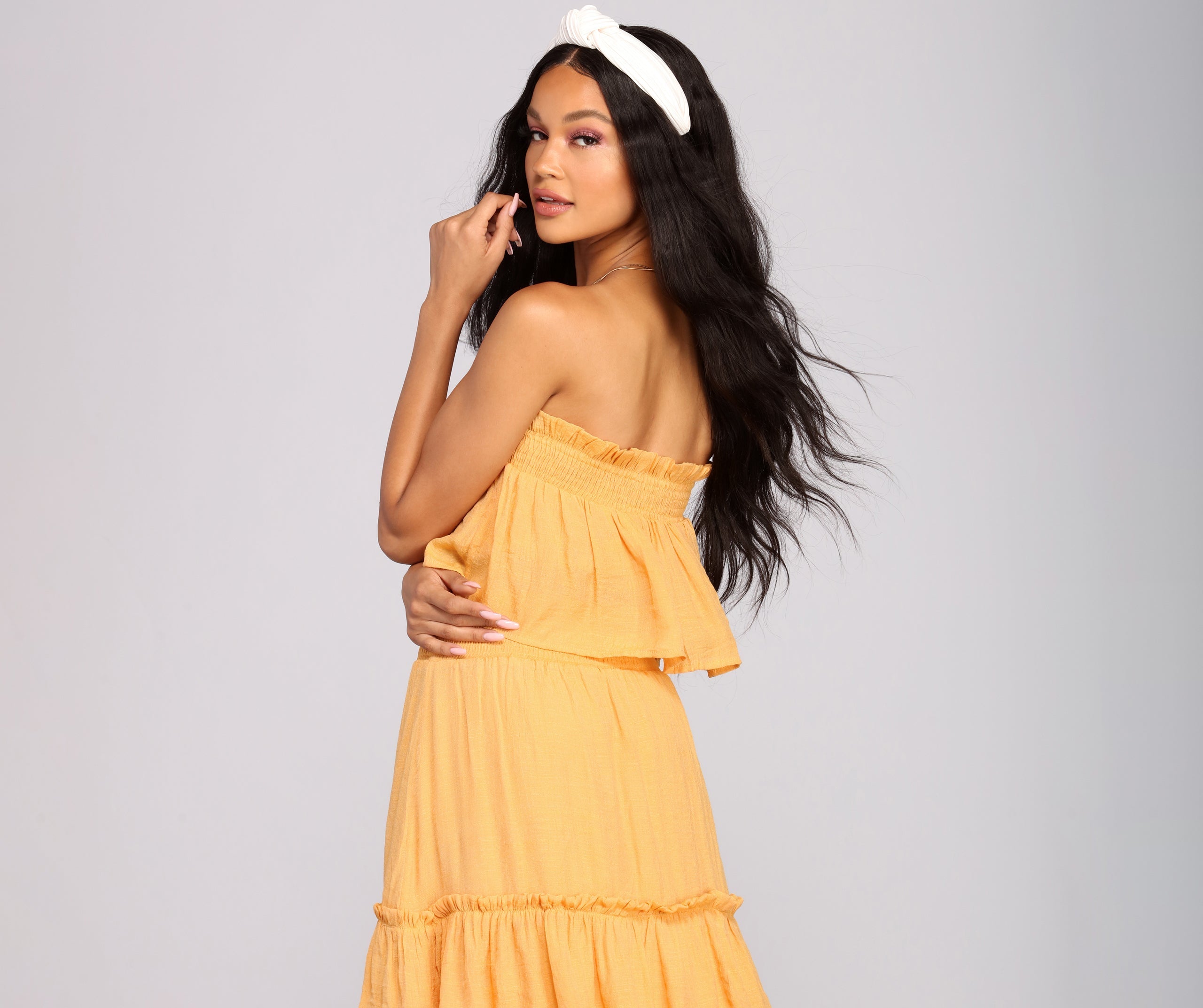 Boho Flow Ruffled Crop Top