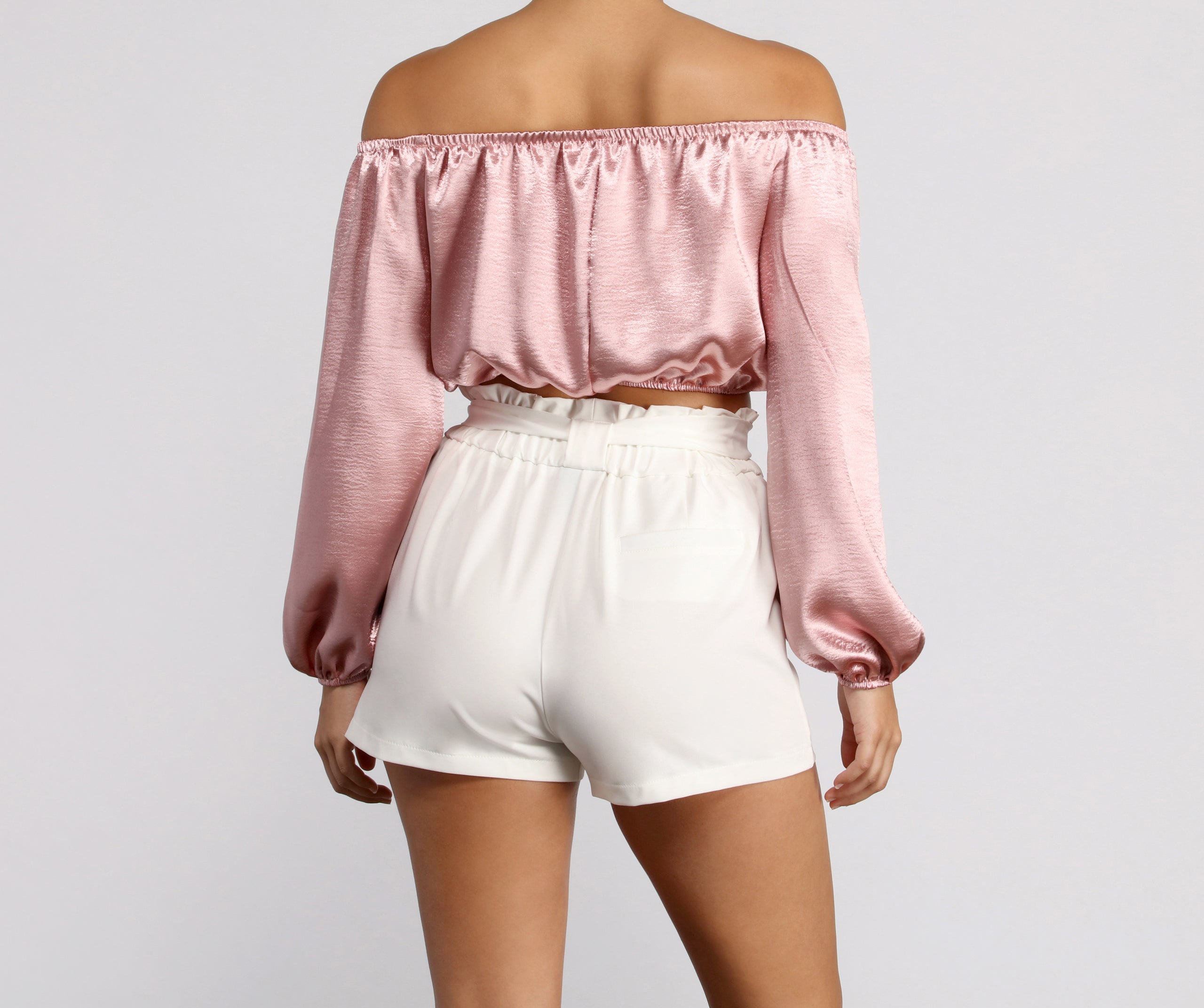 Stunning Sophistication Satin Crop Top