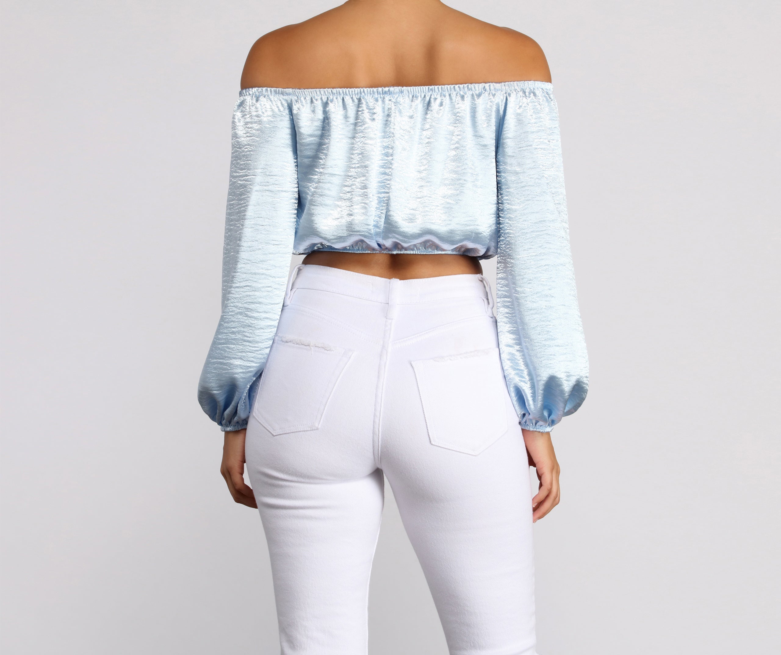 Stunning Sophistication Satin Crop Top