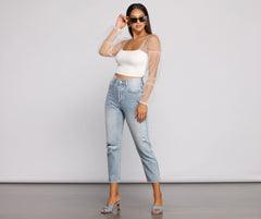 Statement Stunner Smocked Puff Sleeve Crop Top