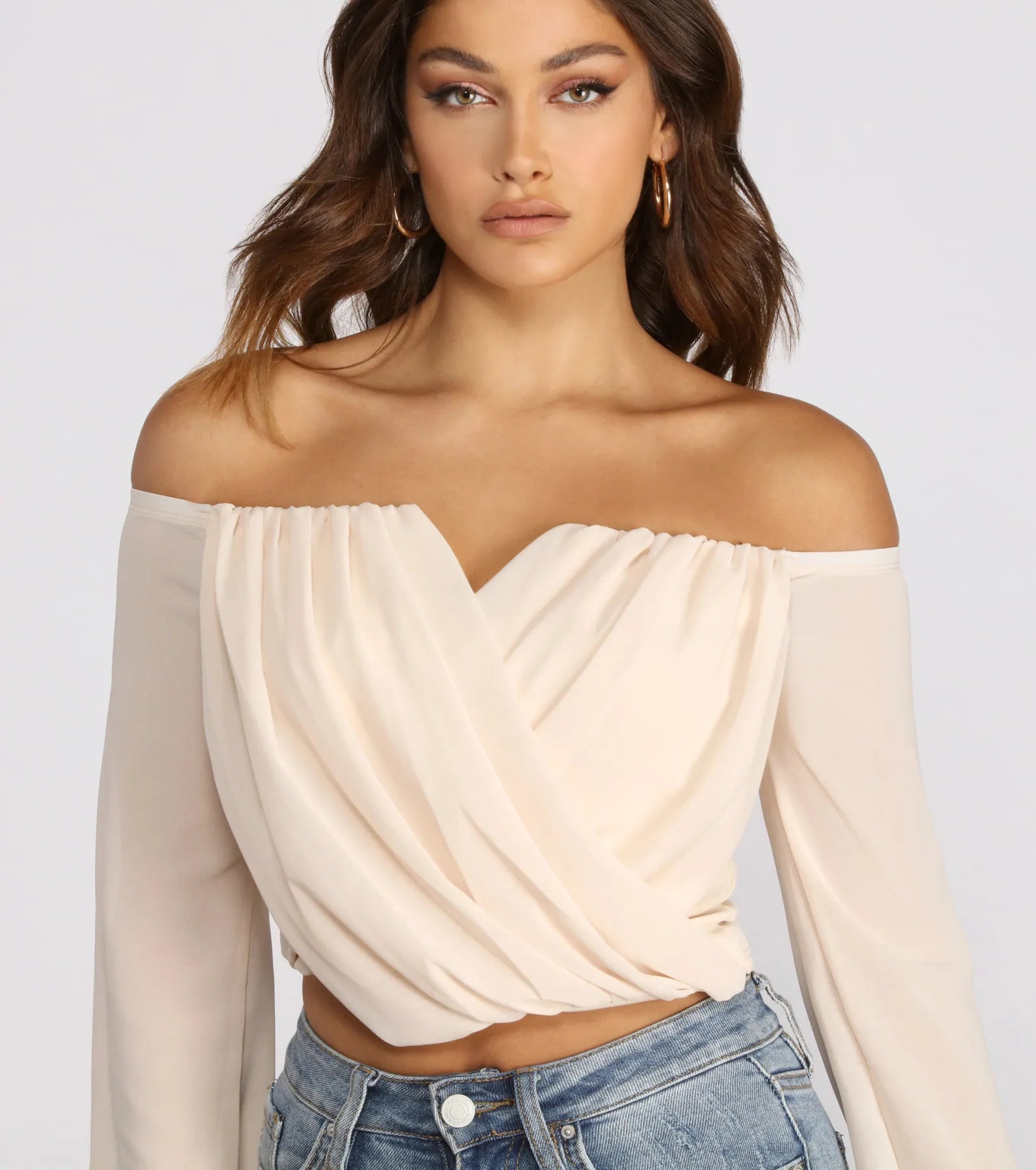 Sophisticated In Chiffon Strapless Top