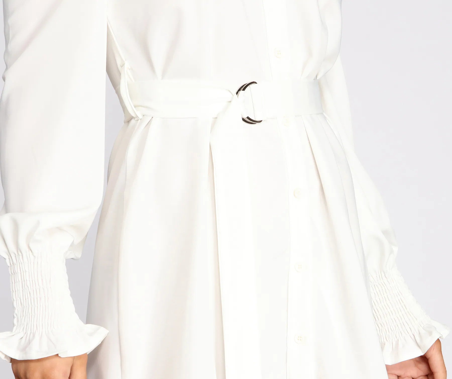 Light And Fresh Cold Shoulder Button Up Tunic