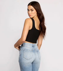 Hook and Eye Corset Crop Top