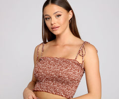 Pretty Fab Ditsy Floral Crop Top