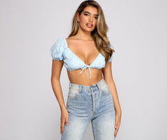 All My Heart Ditsy Floral Crop Top