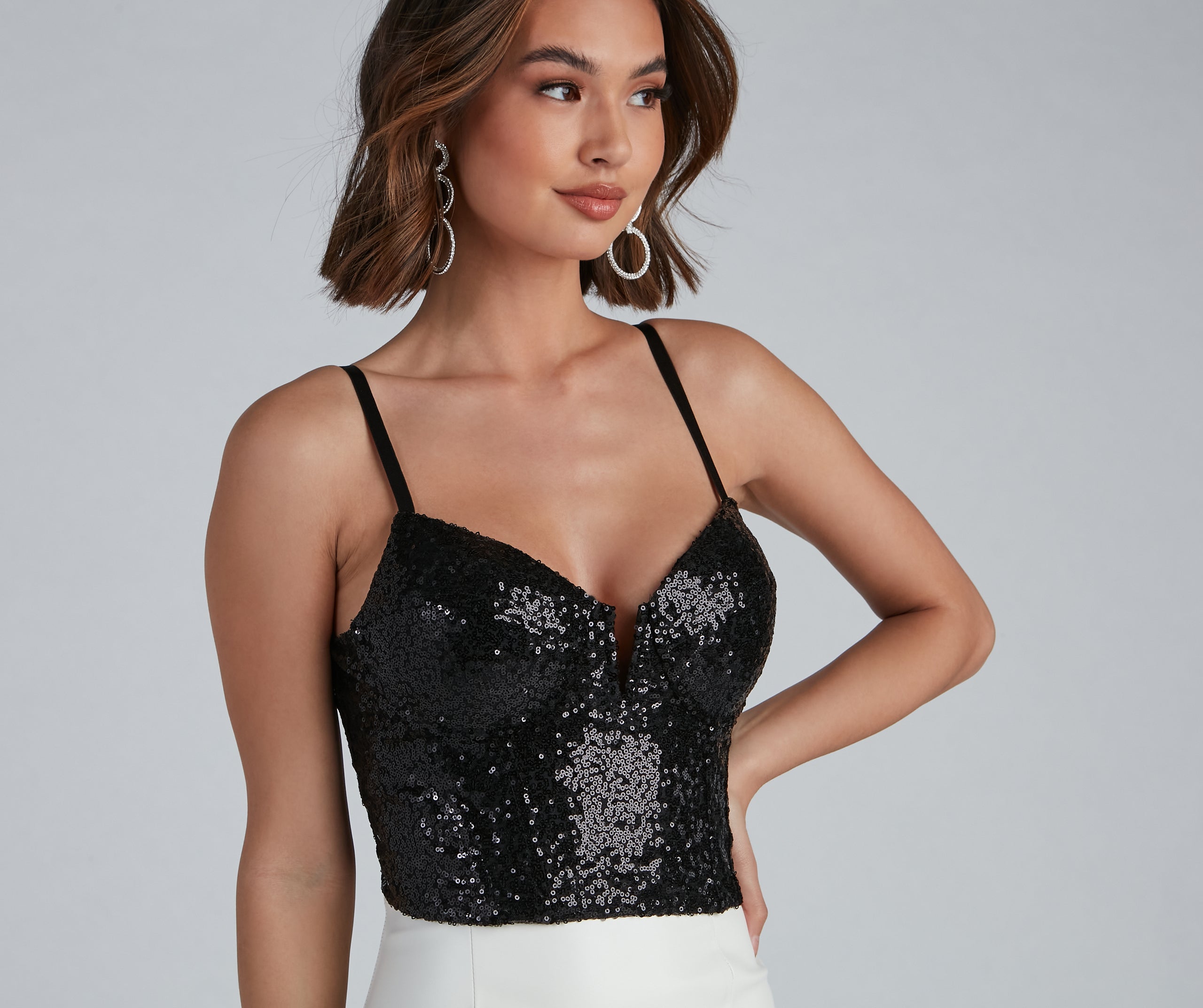 Bring The Dazzle Sequin Bustier