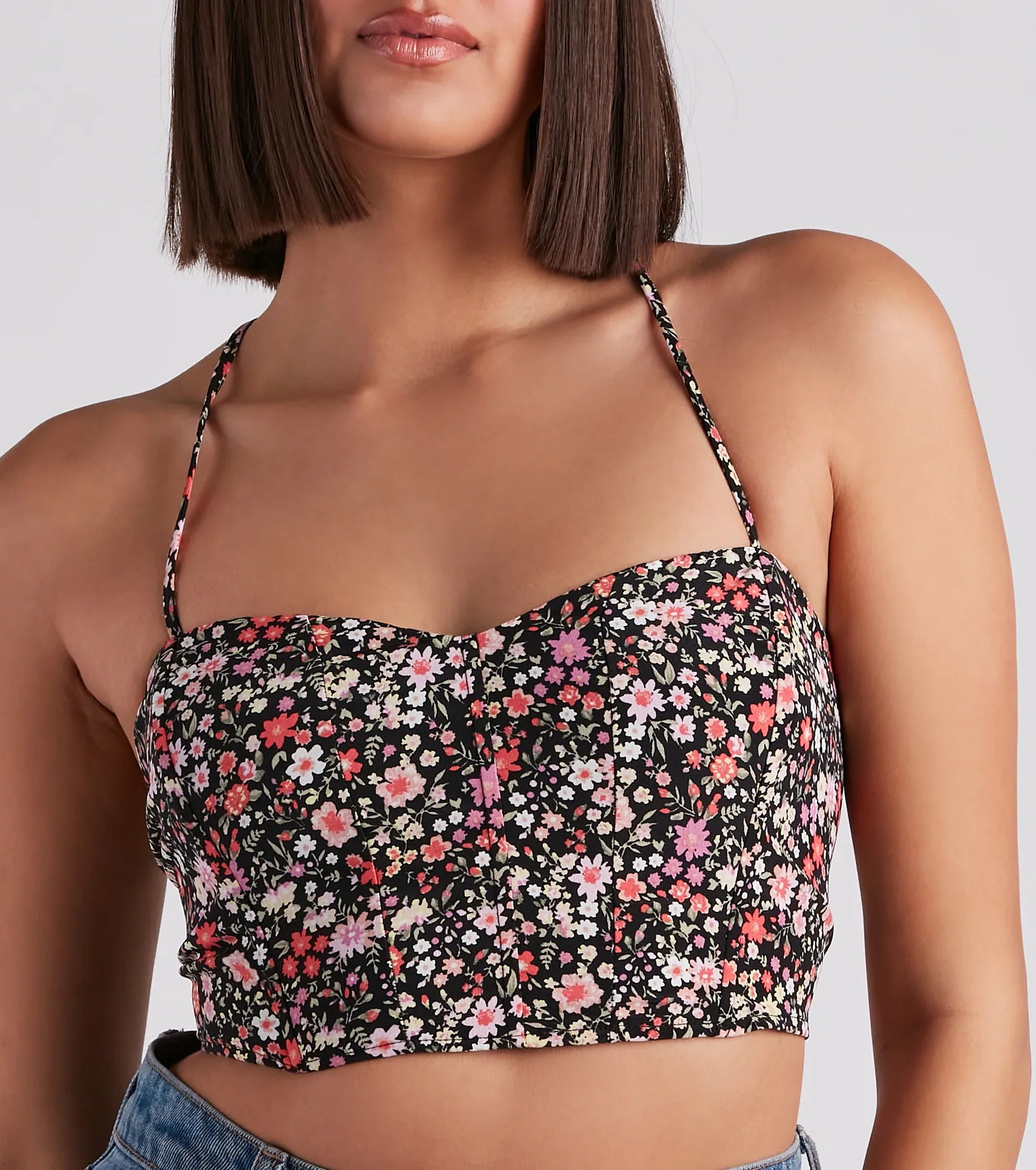 Spring Blooms Ditsy Floral Crop Top