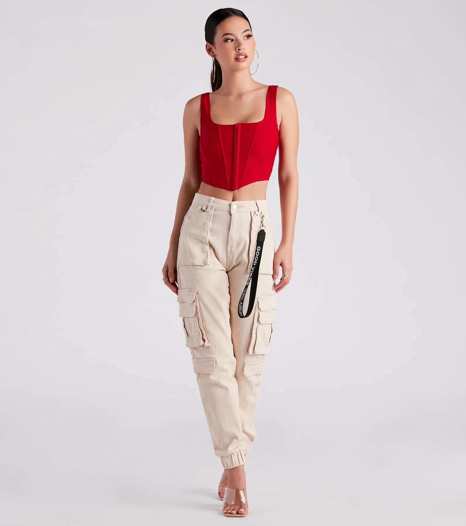 Hook and Eye Corset Crop Top