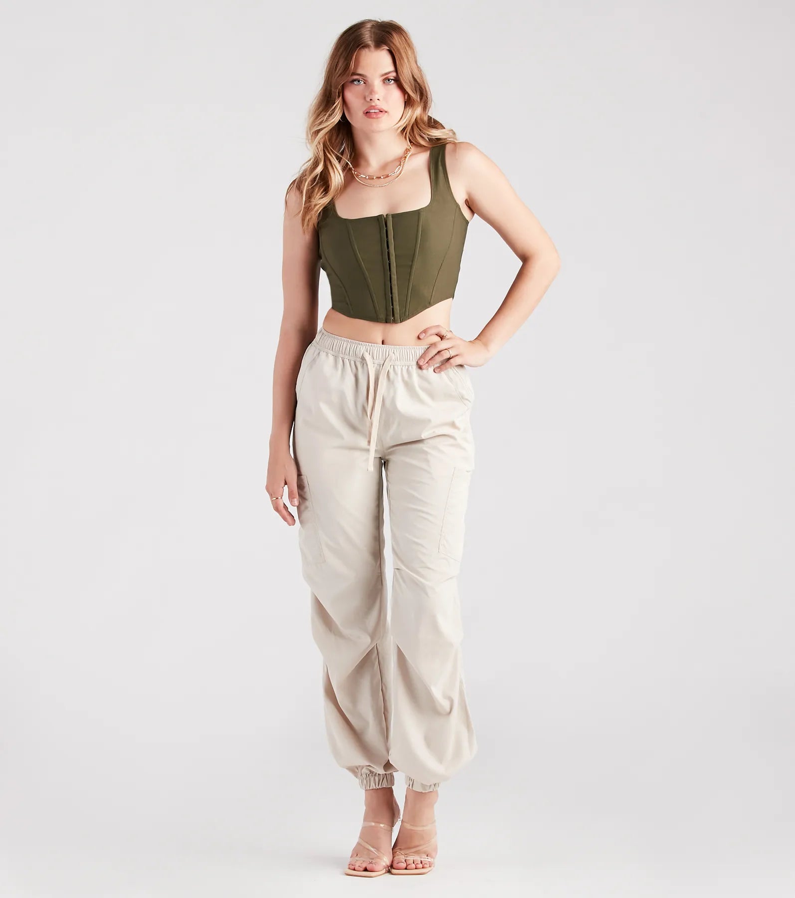 Hook and Eye Corset Crop Top