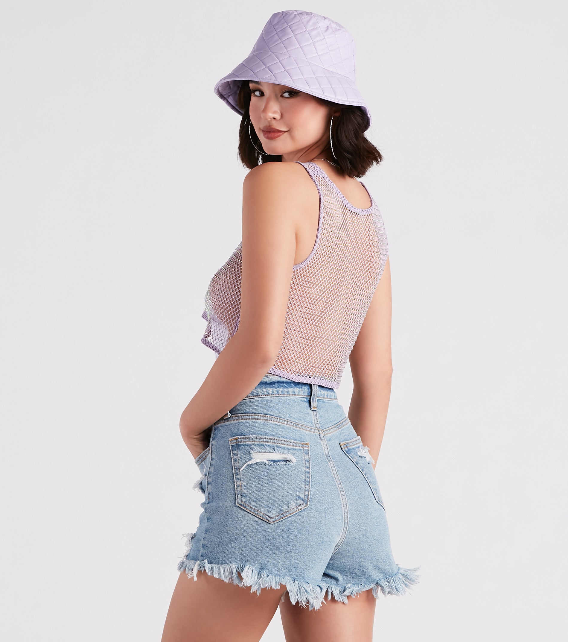 Fishing For Compliments Rhinestone Tank Top