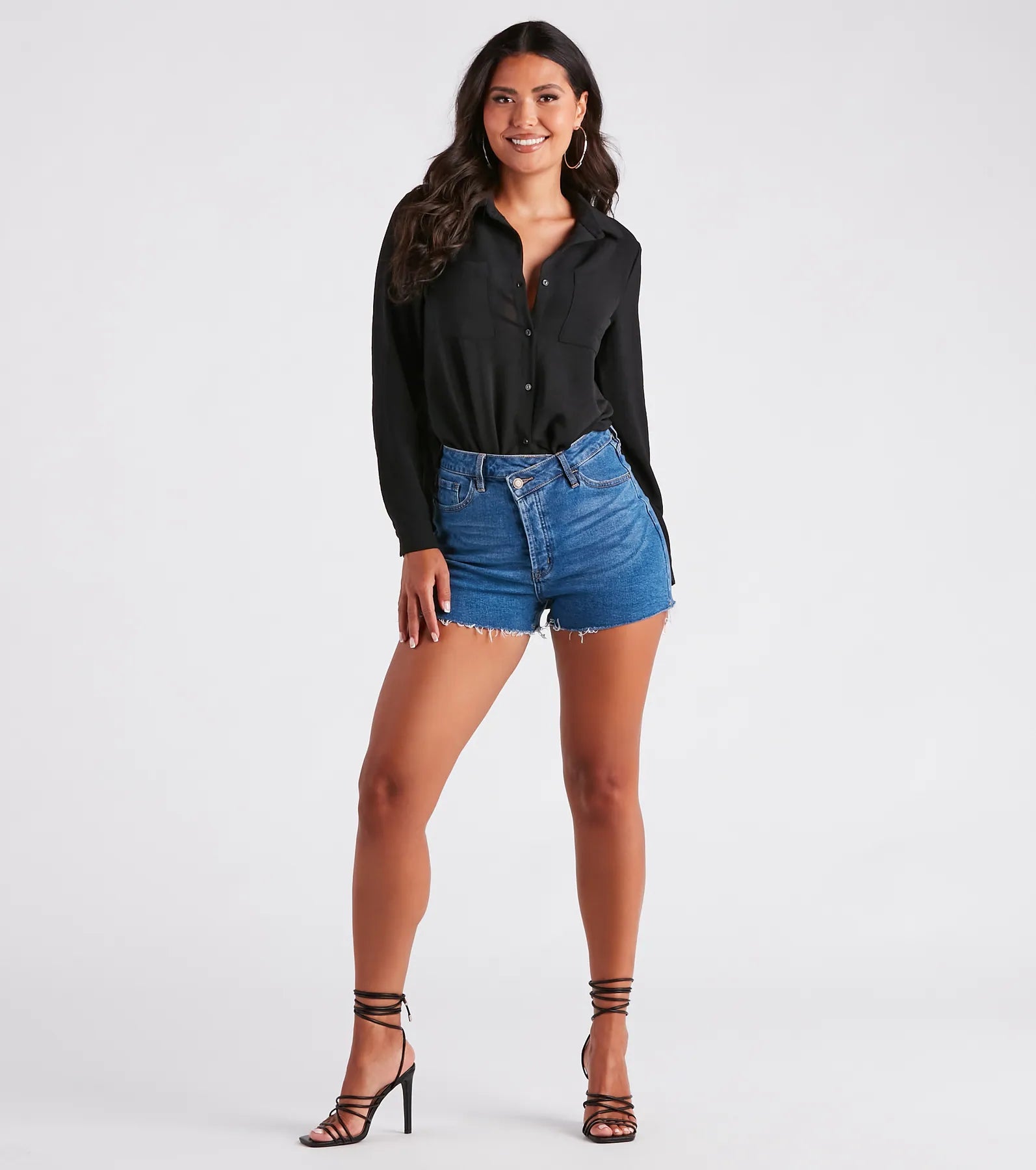 Chic Bliss Long Sleeve Button Up Top