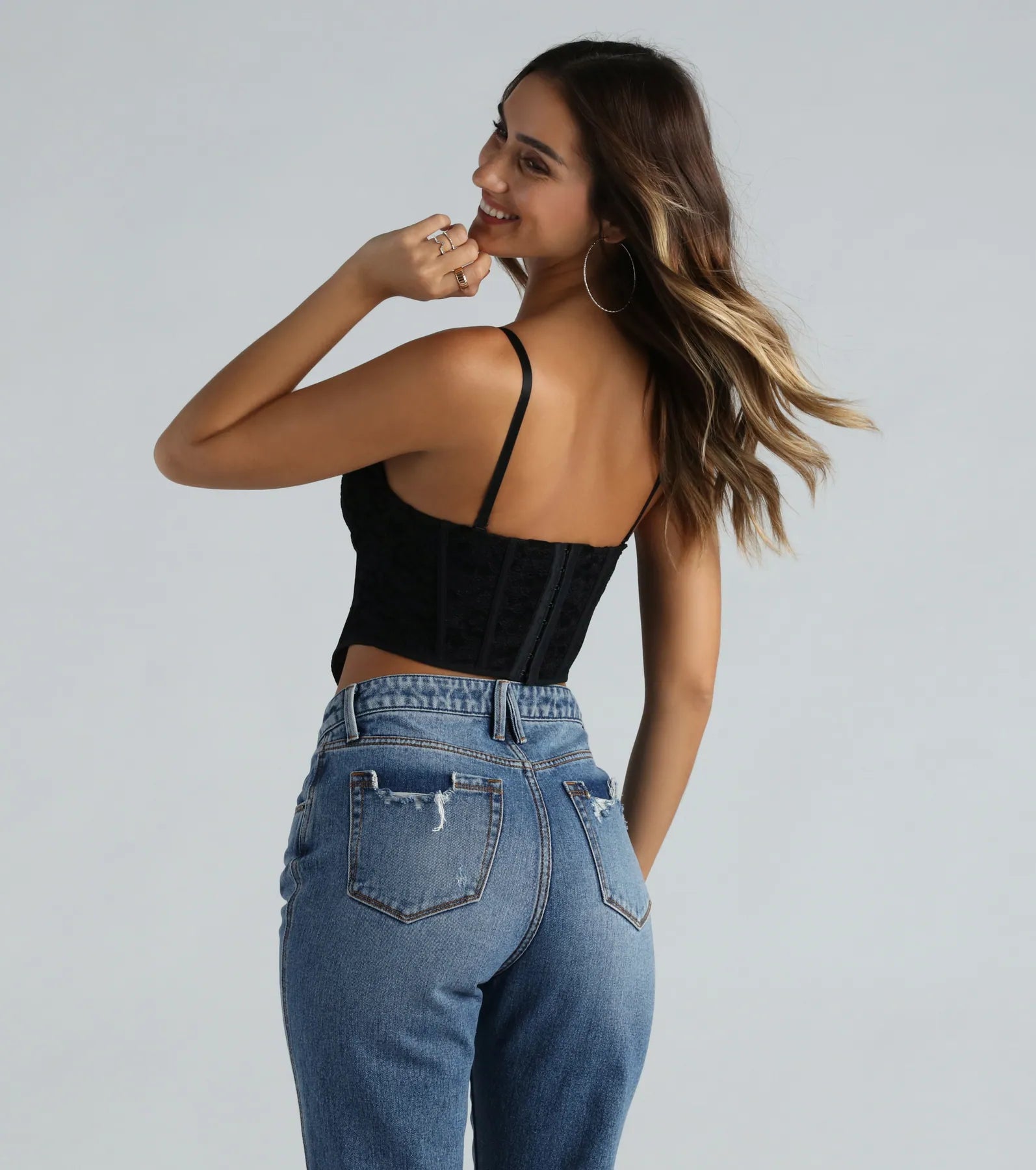 Hello Darling Sweetheart Lace Bustier