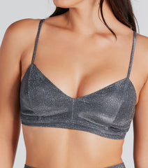 Fashionable Perfection Glitter Crop Top