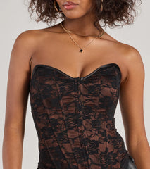 Queen Of Midnight Lace Corset Top